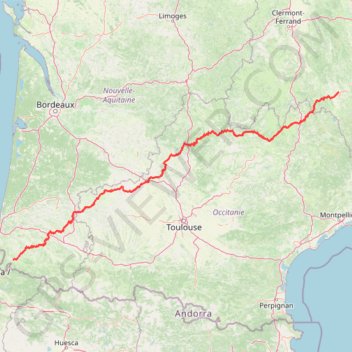 Compostelle - Du Massif Central aux Pyrénées GPS track, route, trail