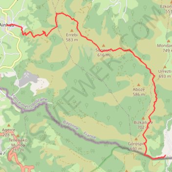 GR10 AINHOA VEAUX GPS track, route, trail