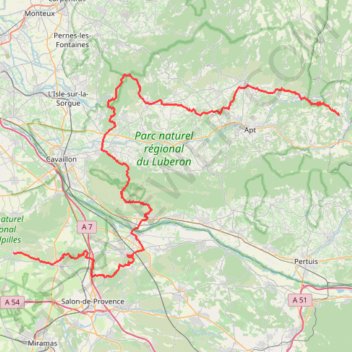 GR 6 : De Aureille (Bouches-du-Rhône) à Viens (Vaucluse) GPS track, route, trail