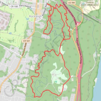 Palisades Interstate Park Mountain Bike Ride GPS track, route, trail