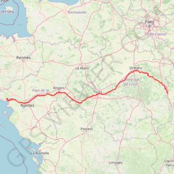 La Loire de Saint-Nazaire à Cosne-sur-Loire GPS track, route, trail