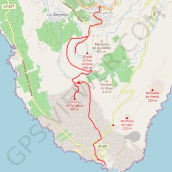 Volcán Teneguía. La Palma GPS track, route, trail