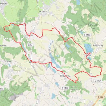 Siccieu (Isère) - Tour des étangs GPS track, route, trail