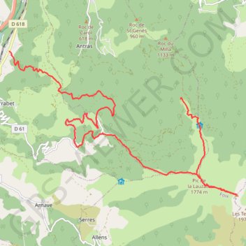 Mont Fourcat GPS track, route, trail