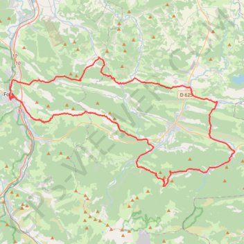 De Foix à Montségur GPS track, route, trail