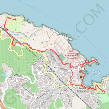 Randonnée autour de Collioure GPS track, route, trail