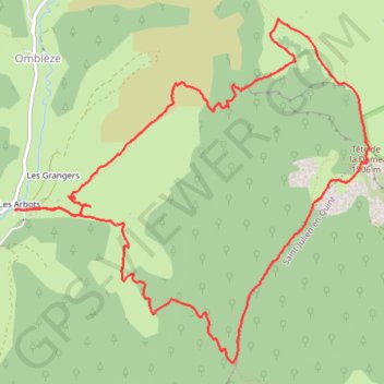 Tête de la Dame (par Ombleze) GPS track, route, trail