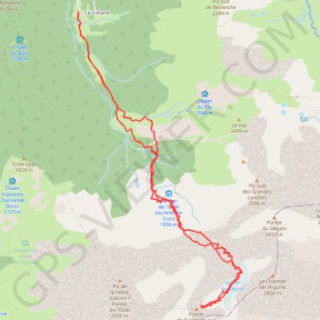 Pointe de Comberousse depuis le Gleyzin GPS track, route, trail