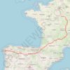 Chemin de Saint-Jacques-de-Compostelle de Saint-Germain-des-Prés à Cap Finisterre GPS track, route, trail
