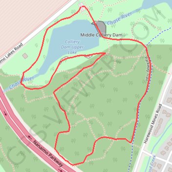 Colliery Dam Park Loop GPS track, route, trail
