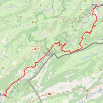 Grandes Traversées du Jura - Le Grand Mont GPS track, route, trail