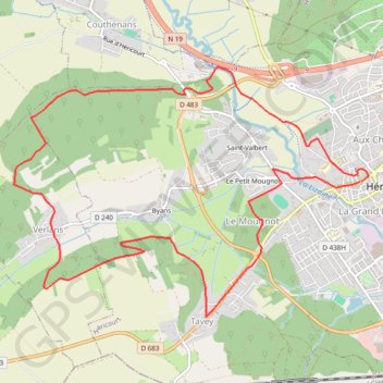 La Pierre Plate - Héricourt GPS track, route, trail