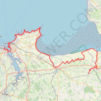 GR 34 : De Pleine-Fougères à Dinard (Ille-et-Vilaine) GPS track, route, trail