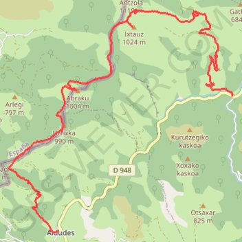 Urrichka, Abraku, Ichtauz les 3 sommets GPS track, route, trail