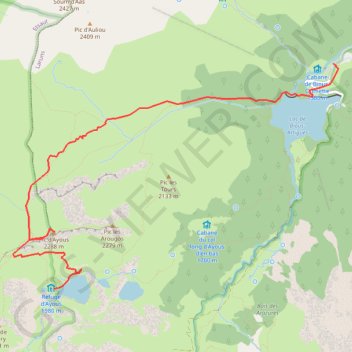 Lac d'Ayous GPS track, route, trail