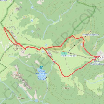 Rando Gaschney le Hohneck GPS track, route, trail