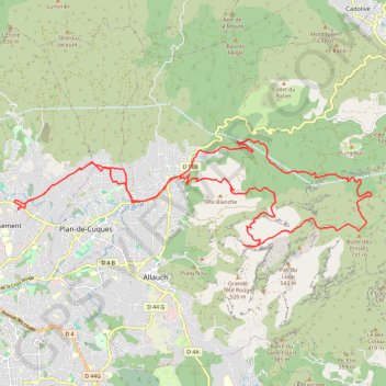 Les collines d'Allauch GPS track, route, trail