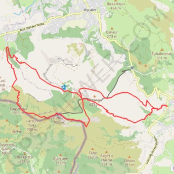 La Rhune_Départ Sare_+Bcle Mantobia GPS track, route, trail