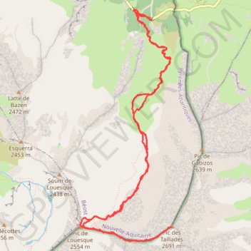Le Grand Gabizos par le Soulor GPS track, route, trail