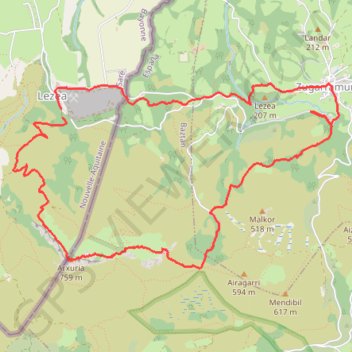 Boucle atxuria GPS track, route, trail