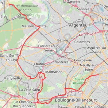 Paris - Maisons-Laffitte - Étang du Corra GPS track, route, trail