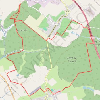 Henriville GPS track, route, trail