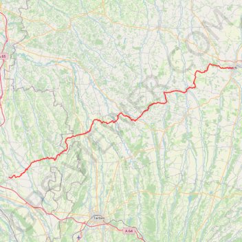Via Tolosana de Auch à Morlaàs GPS track, route, trail