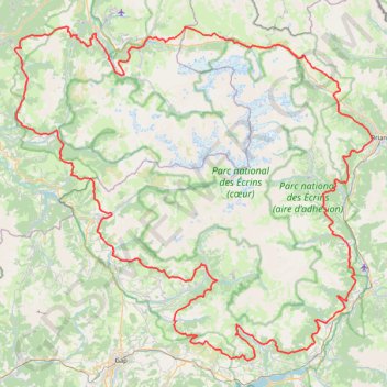 Tour du parc national des Écrins GPS track, route, trail