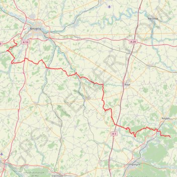 GR123 Randonnée de Clairy-Saulchoix (Somme) à Carlepont (Oise) GPS track, route, trail