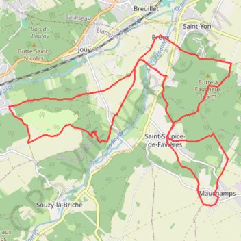 Saint-Sulpice-de-Favières GPS track, route, trail