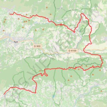 GR97 Randonnée de Saint-Saturnin-lès-Apt à Lourmarin (Vaucluse) GPS track, route, trail