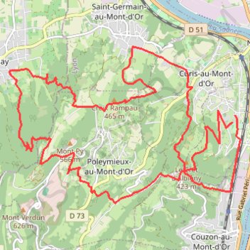 Albigny GPS track, route, trail