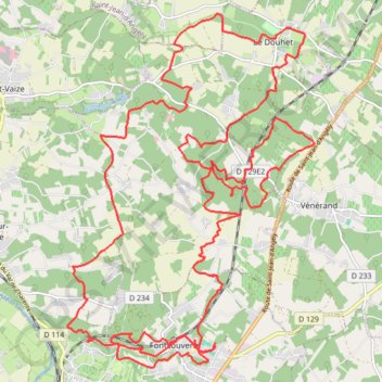 Fontcouverte - Le Douhet GPS track, route, trail