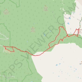 Cathedral Rocks Loop via Bingham Ridge GPS track, route, trail