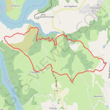 Autour des Gorges de la Loire du château de Rilly - Rilly GPS track, route, trail