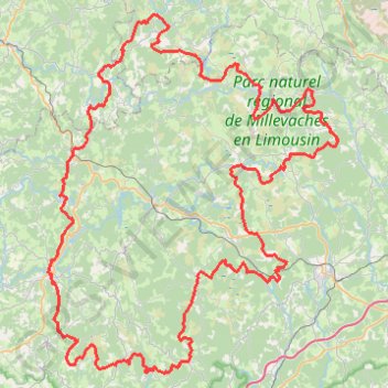 Tour de la montagne limousine GPS track, route, trail