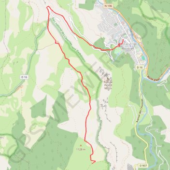 Florac Menhir côte par Col Pierre Plate GPS track, route, trail