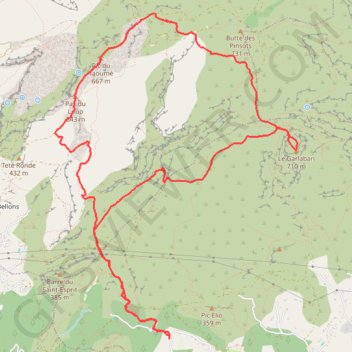 Garlaban - Pic du Taoumé GPS track, route, trail