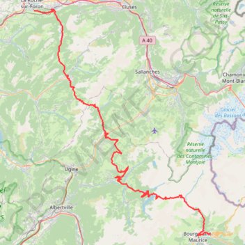Saint-Sixt à Séez GPS track, route, trail