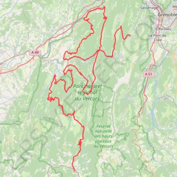 Jour 6 Die à Lans-en-Vercors GPS track, route, trail
