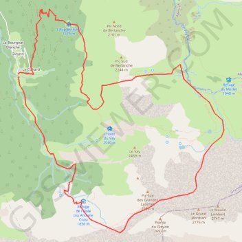 Lacs du Morétan GPS track, route, trail