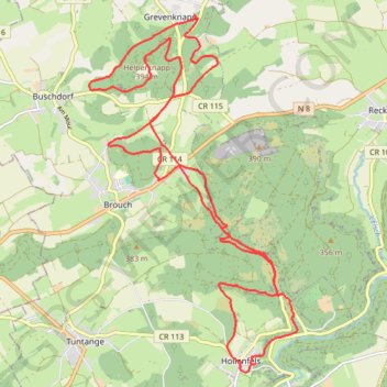 Hollenfels GPS track, route, trail