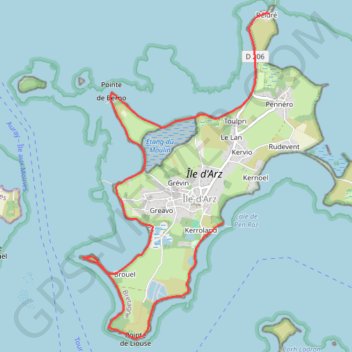 Île d'Arz GPS track, route, trail