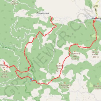 Mitrovo polje_Zeljin_Rogavcina GPS track, route, trail