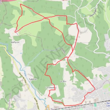 La Villedieu Moncibre double huit GPS track, route, trail