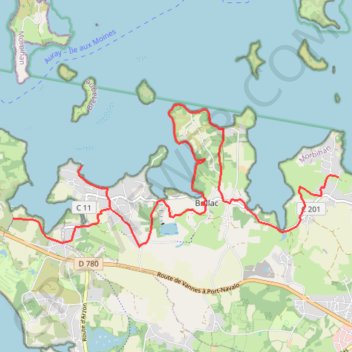 Tour du Golfe du Morbihan - Saint-Gildas-de-Rhuys, Sarzeau GPS track, route, trail