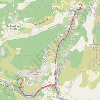 Sentier Blanc Martel GPS track, route, trail
