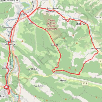 Col de Py dans le Massif du Plantaurel GPS track, route, trail