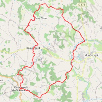 Circuit Haut Agenais - Castelnau de Grate Cambe GPS track, route, trail