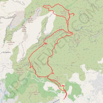Butte des Pinsots GPS track, route, trail